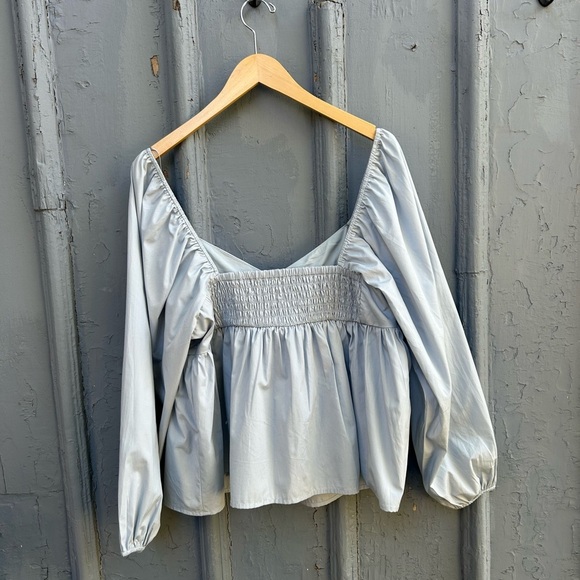 Banana Republic Poplin Babydoll Blouse, Large - Picture 3 of 7